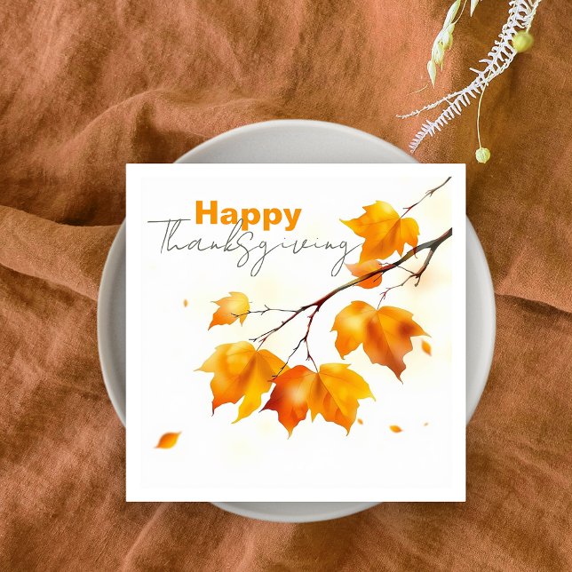 Guardanapo De Papel Serene Vibrant Fall Maple Sai Graças (Criador carregado)