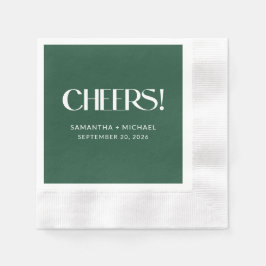 Guardanapo De Papel Serifa Decorativa Deep Pine para Casamento Cheers