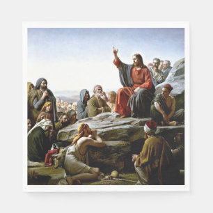 Guardanapo De Papel Sermão na pintura do Monte - Carl Bloch