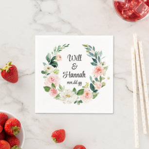 Guardanapo De Papel Serviços de Recepção de casamento Verde Personaliz