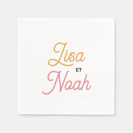 Guardanapo De Papel Serviette en papier Mariage colorus