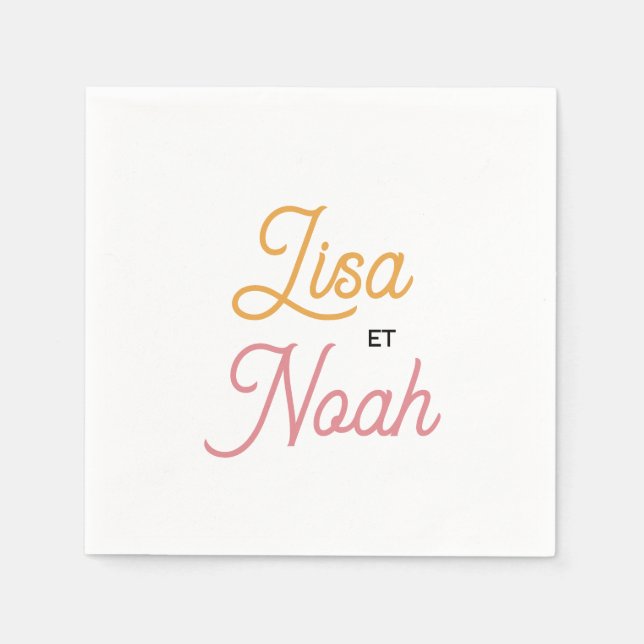 Guardanapo De Papel Serviette en papier Mariage colorus (Frente)