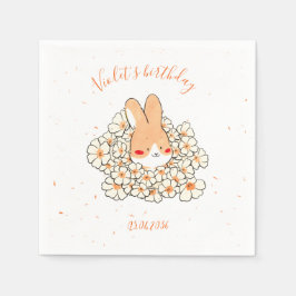 Guardanapo De Papel Serviette papier personnalisé anniversaire Lapin