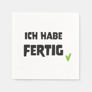 Guardanapo De Papel Servietten "Ich habe fertig"