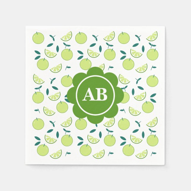 Guardanapo De Papel Servilleta de papel diseño de limas (Frente)