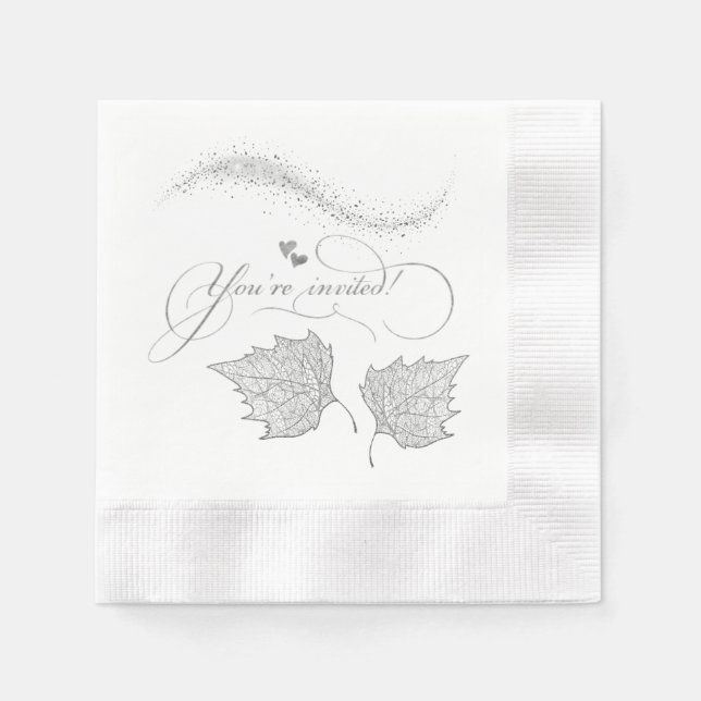 Guardanapo De Papel Servilleta de papel estás invitado para boda (Frente)