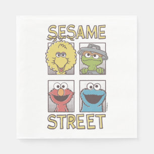 Guardanapo De Papel Sesame StreetVintage - Caráter Comic