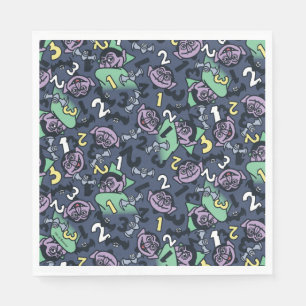 Guardanapo De Papel Sésamo Sésamo Conde von Count Doodle Pattern