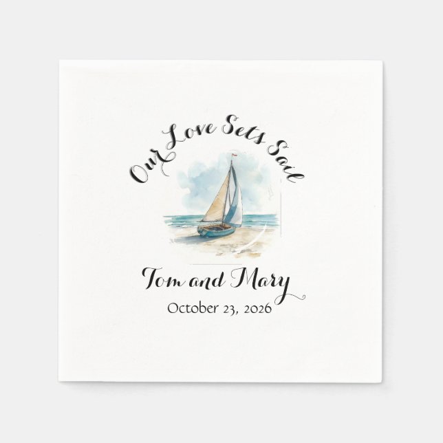 Guardanapo De Papel Set Sail Gift Napkin (Frente)