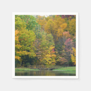 Guardanapo De Papel Sete Primaveras Call Bridge II Autumn Landscape