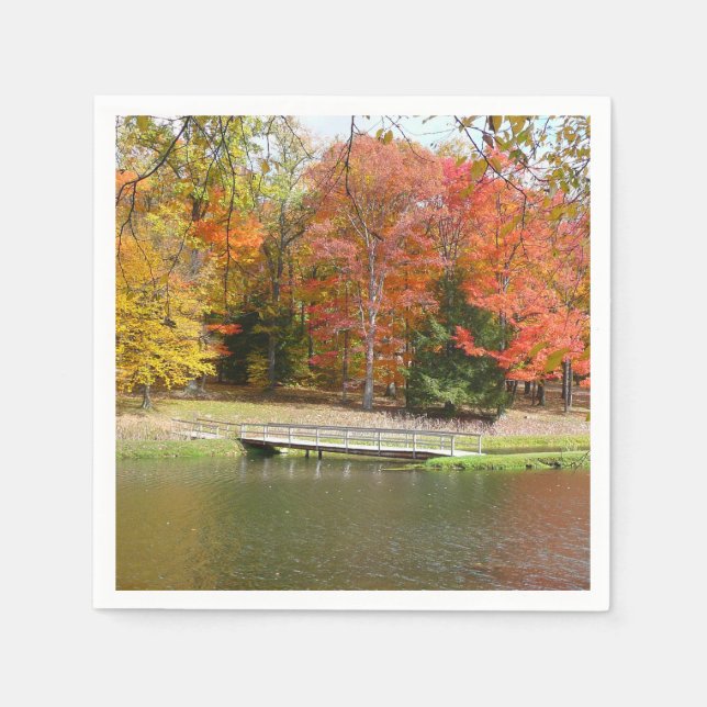Guardanapo De Papel Sete Primaveras Call Bridge III Autumn Landscape (Frente)