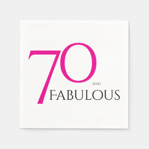 Guardanapo De Papel Setenta e Fabuloso Minimal Rosa Aniversário de 70