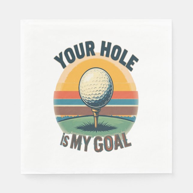 Guardanapo De Papel Seu Buraco É Meu Golfe De Golfe De Golfe De Goa (Frente)
