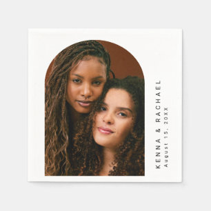 Guardanapo De Papel Seu Casamento Fotográfico Duas Brides LGBTQ