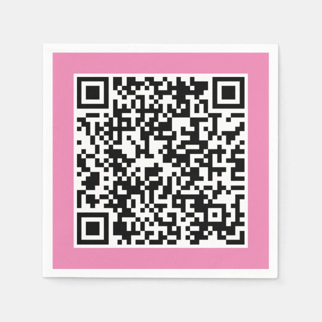 Guardanapo De Papel Seu Código QR Pessoal Vinculado ao seu URL (Frente)