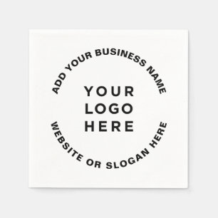 Guardanapo De Papel Seu Logotipo e Texto Simples Profissional