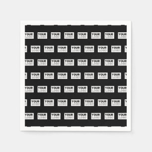 Guardanapo De Papel Seu logotipo ou Design Fundo de cor editável