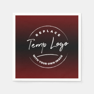 Guardanapo De Papel Seu Logotipo ou Imagem Corporativa Ombre Vermelho