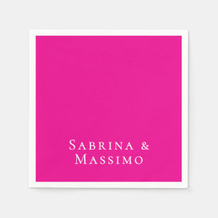 Guardanapo De Papel Seu Nome Minimalista Moderno Tendência Rosa