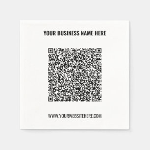 Guardanapo De Papel Seu texto personalizado do código QR Napkins Escol