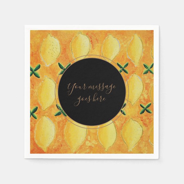 Guardanapo De Papel Seus Limões de Mensagem (Frente)