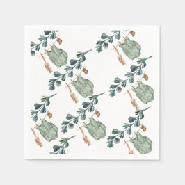 Guardanapo De Papel Sexo - Neutro Boho | Chá de fraldas de aquarelas