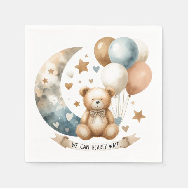 Guardanapo De Papel Sexo Neutro do Ursinho Papel Revelador Nápoles (Frente)