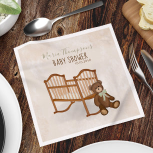 Guardanapo De Papel Sexo Neutro Urso de Farinha Simples