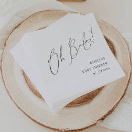 Guardanapo De Papel Sexo Whimsérico Neutro Oh Chá de fraldas Napkins