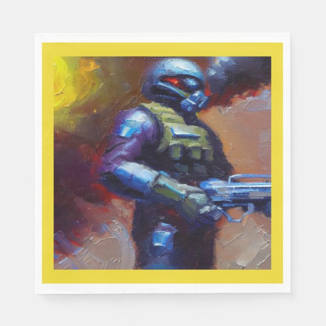 Guardanapo De Papel SF - Herói Militar 4 (Frente)