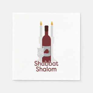 Guardanapo de papel shabbat Shalom