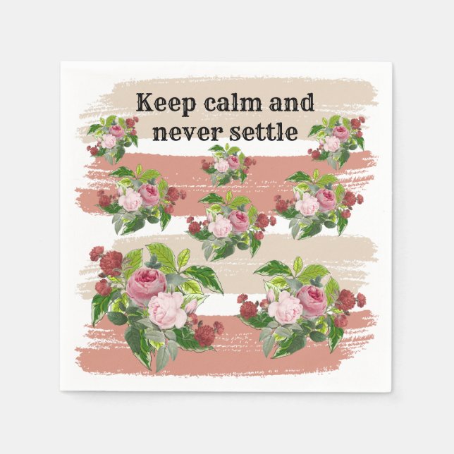 Guardanapo De Papel Shabby chic blooming flowers (Frente)