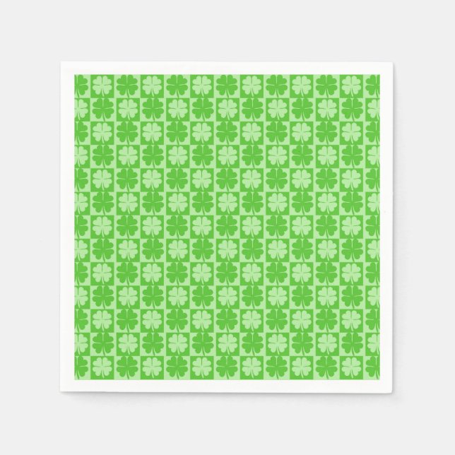 Guardanapo De Papel Shamrock Four-Leaf Clover (Frente)
