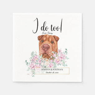 Guardanapo De Papel Shar Pei Cachorro Casamento Cocktail Napkins