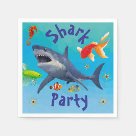 Guardanapo De Papel Shark Children Party Paper Napkin