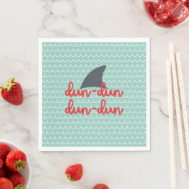 Guardanapo De Papel Shark Fin Napkins com Ondas| Dun Dun Dun Dun