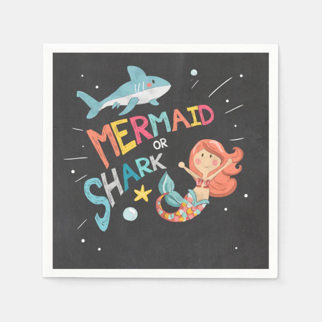 Guardanapo De Papel Sharon ou Mermaid Birthday Paper Napkins Piscina P (Frente)