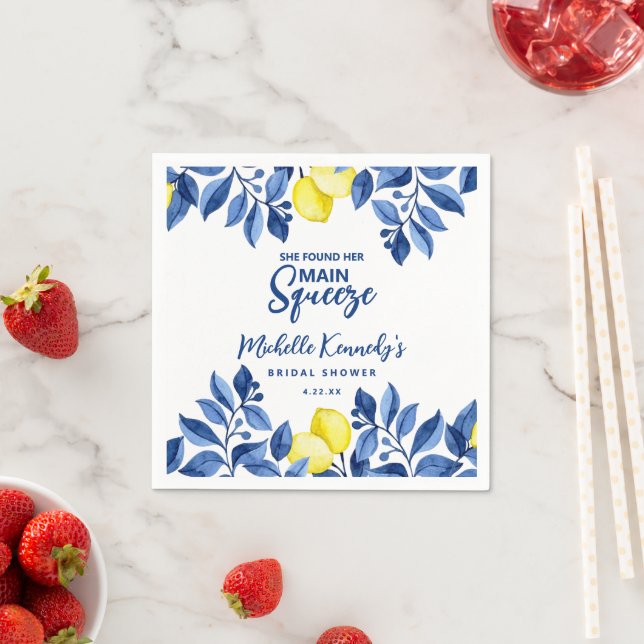 Guardanapo De Papel She Found Her Main Squeeze Bridal Shower  (Insitu)