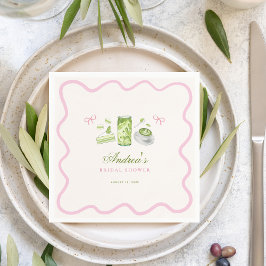 Guardanapo De Papel She Found Her Perfect Matcha Bow Bridal Shower