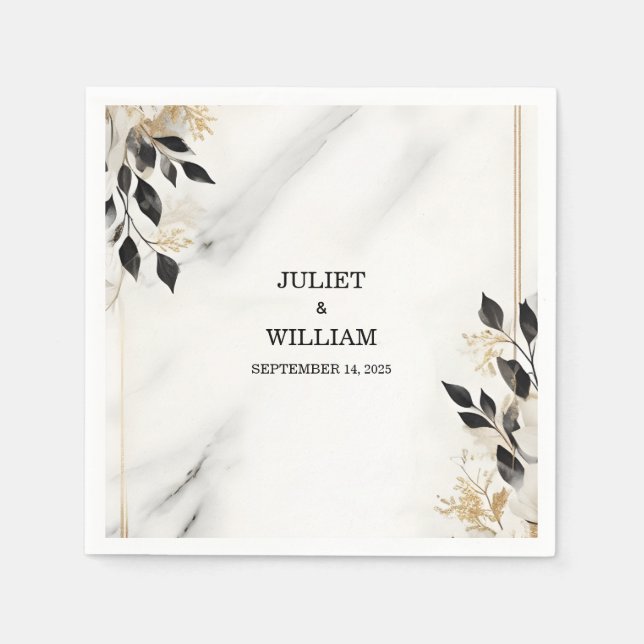 Guardanapo De Papel Shea Natural Work Stacking Marble Wedding (Frente)