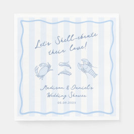Guardanapo De Papel Shell-ebrate Their Love Seafood Wedding Shower