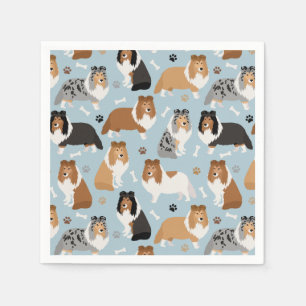 Guardanapo De Papel Sheltie Bones e patas