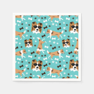 Guardanapo De Papel Shelties Shetland Sheepdog Collie Dog Pattern Napk