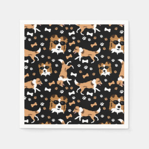 Guardanapo De Papel Shelties Shetland Sheepdog Collie Dog Pattern Napk