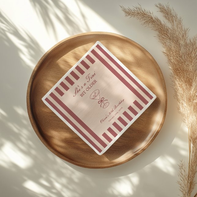 Guardanapo De Papel She's A Tini Bit Older Coffee Martini Birthday (Criador carregado)