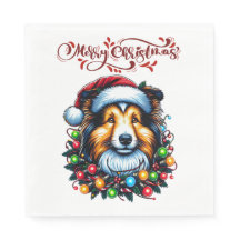 Shetland Sheepdog Cachorro Natal Xmas