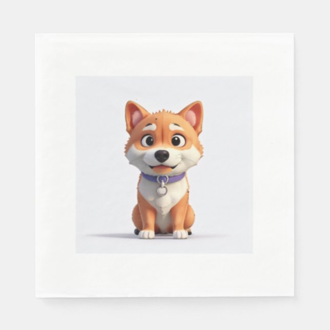 Guardanapo De Papel Shiba Inu Cute (Frente)