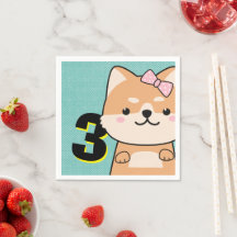 Shiba Inu Puppy Anjo Fora do aniversário de 3 anos