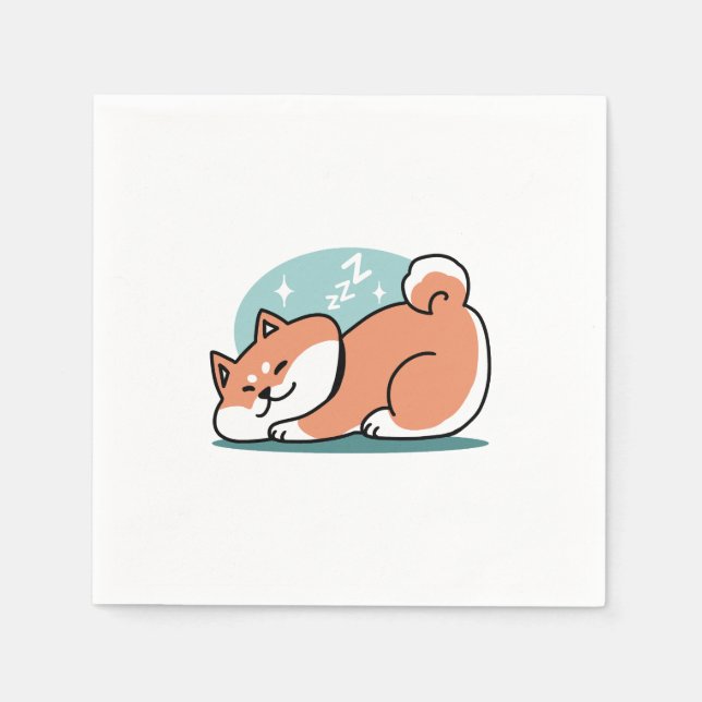 Guardanapo De Papel Shiba Inu Relaxa Arte: Apenas uma Shiba Mentira Ba (Frente)