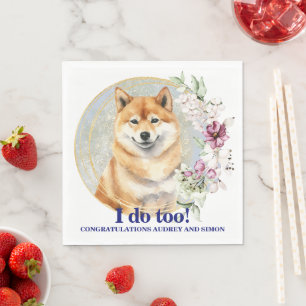 Guardanapo De Papel Shiba inu Wedding Napkins com Cães Foto
